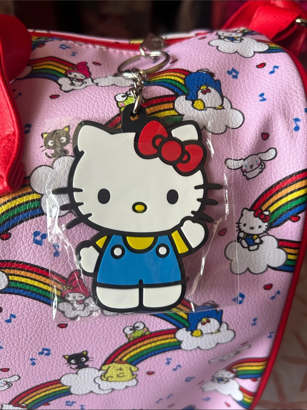 Hello Kitty Rainbow Pink Duffle Bag